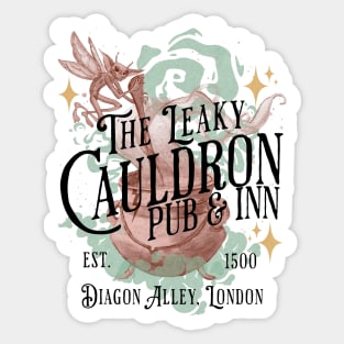 The Leaky Cauldron Pub and Inn Magical Drinks Design Sticker